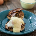 Eggs Benedict with Mushroom Canadian Bacon