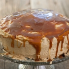 Chocolate Cake with Cookie Butter Frosting and Whiskey Caramel Sauce