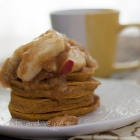 Pumpkin Pancakes with Apple Pie Topping